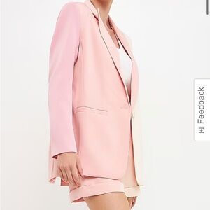 Endless Rose Pink Blazer Modern Tailored Suit Jacket
